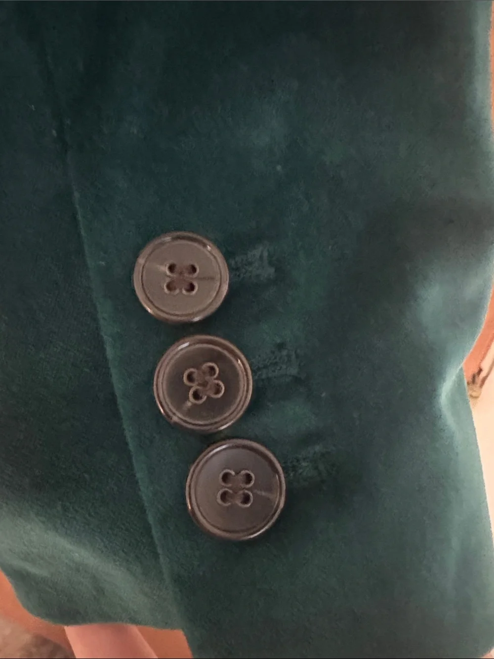 Talbots Deep Dark Green Velvet Blazer - Picture 3 of 5